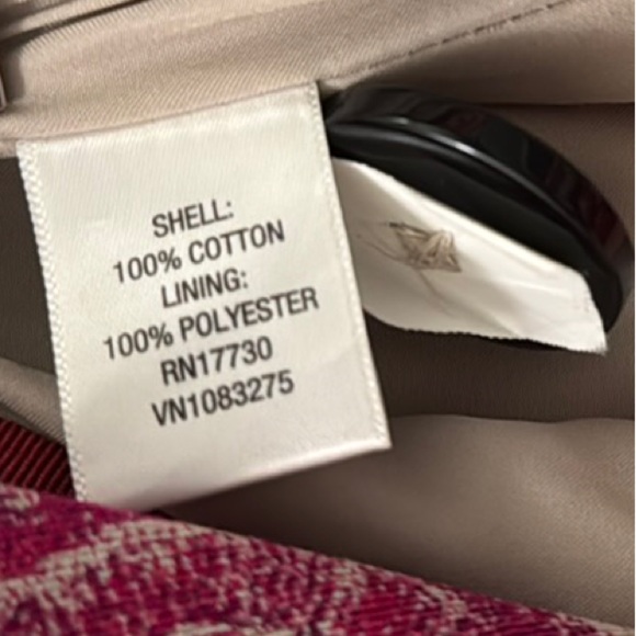 Merona Pink and Cream Trench Coat with Paisley Pattern - Picture 5 of 12